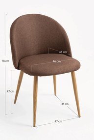 Zestaw 4 Krzese Vint Tkanina