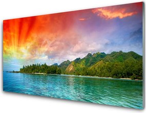 Szkło do Kuchni na Ścianę Brzeg Lasu Nad Bałtykiem