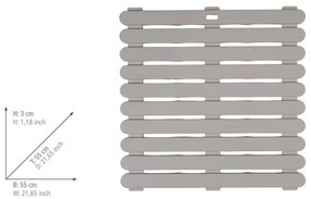 Beżowy plastikowy dywanik łazienkowy 55x55 cm – Wenko
