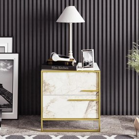 Stolik nocny Polka White