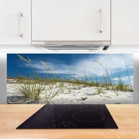 Szkło do Kuchni na Ścianę Złoty Brzeg Oceanu