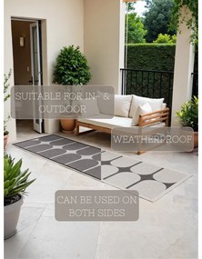 Czarno-biały chodnik odpowiedni na zewnątrz 80x250 cm Duet Bowen – NORTHRUGS
