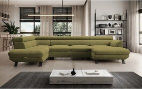 Narożnik RAVEN XL wolnostojący z funkcją spania tkanina Artico 37436 Mostaza WERSAL