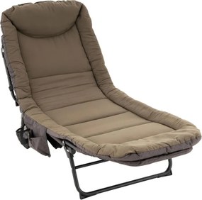 Leżak kempingowy z poduszką, 175 x 65 cm, khaki.