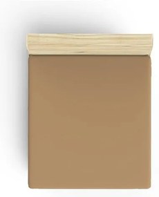 Brązowe bawełniane prześcieradło z gumką 140x200 cm – Mijolnir
