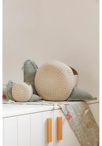 Kremowo-szałwiowy tekstylny dziecięcy kosz na zabawki 60x24x30 cm Big Snail – Lorena Canals