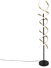 Lampa stojąca złota z wbudowanym LED, 3-stopniowy ściemniacz w Kelvinach - HenkDesignerski Oswietlenie wewnetrzne
