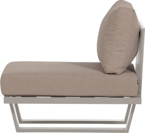 Szarobeżowy metalowy/tapicerowany fotel ogrodowy Bear – WOOOD