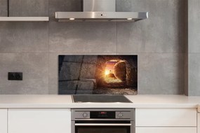 Szklany Panel Światło Wpadające do Groty