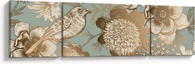 Obraz - Ogród z ptakiem (170x50 cm)