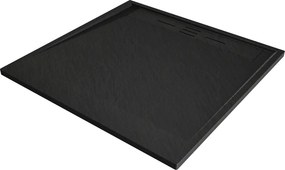 Mexen Amon brodzik kwadratowy SMC 100 x 100 cm, czarny - 4F701010
