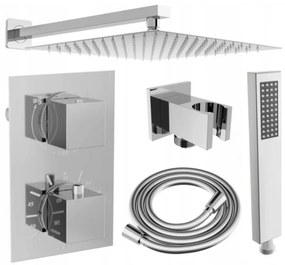 Mexen Cube DR02 zestaw prysznicowy podtynkowy z deszczownica 30 cm, chrom - 77502DR0230-00