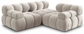 Beżowa aksamitna sofa modułowa 282 cm Bellis – Micadoni