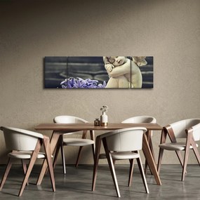 Obraz anioła z kwiatem (170x50 cm)
