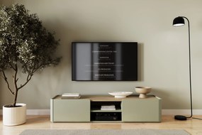 Szafka RTV Elivo 170 cm z szufladą - eukaliptus / dąb baltic dune