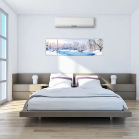 Obraz - Lodowe jezioro (170x50 cm)