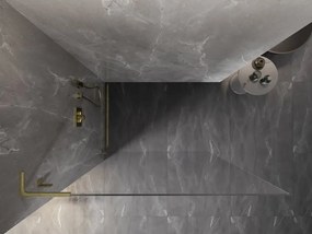 Mexen Lunar L ścianka prysznicowa Walk-in lewa 120 x 200 cm, transparent 8 mm, złota szczotkowana - 830L-120-000-55-00-L