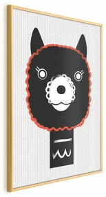 Plakat Dekoracyjna alpaka 60x90 cm z ramą złotą bez marginesu ARTGEIST B