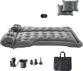 Materac Nadmuchiwany, SucceBuy Nadmuchiwany Materac Samochodowy Kocyk do Spania z Pompą Powietrzną Szary