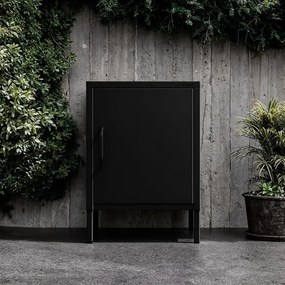 Metalowa szafka nocna Modern Mia, kolor czarny