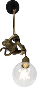 Wisząca lampa vintage złota - Animal Monkey