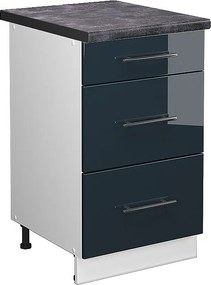 Szafka dolna do kuchni ciemnoniebieski wysoki połysk 50x60x82 fame-line