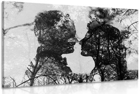 Obraz miłości w wersji czarno-białej