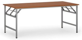 Stół konferencyjny FAST READY, 180x90 cm, szaro-srebrna podstawa, czereśnia
