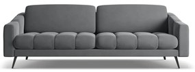 Szara aksamitna sofa 238 cm Nalu – Makamii