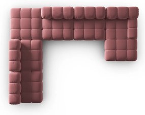 Różowa aksamitna sofa 379 cm Bellis – Micadoni Home