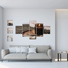 Obraz - Płonąca świeca (125x70 cm)