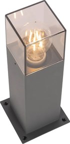 Nowoczesna lampa podłogowa zewnętrzna 30 cm ciemnoszara IP44 - Denmark