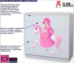 Komoda dla dziecka z szufladami Rostok 10X mix - biała