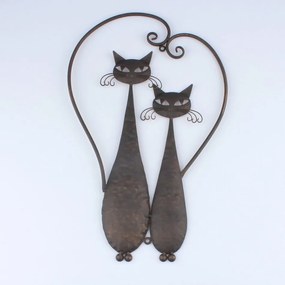 Dakls Metalowa dekoracja na ścianę Cats, 52 cm