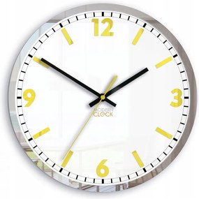 Zegar na ścianę klasyczny cichy mechanizm okrągły z białą tarczą akrylowy