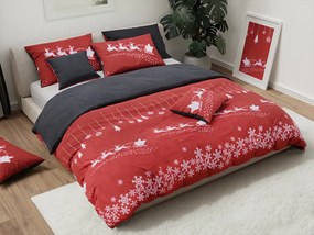 PrzytulneMieszkanie.pl PrzytulneMieszkanie.pl Pościel z mikropluszu WHITE ORNAMENTS czerwona Rozmiar pościeli: 70 x 90 cm | 140 x 200 cm