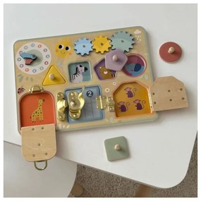 Tooky toy tablica manipulacyjna zamki zębatki sorter zegar