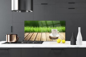 Szkło do Kuchni na Ścianę Chwila Relaksu W Ogrodzie