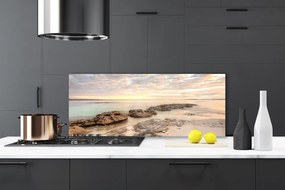 Panel Szklany Złoty Brzeg Morza