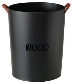 Stojak na drewno w formie wiadra WOOD, Ø 46 cm