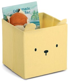Pojemnik na zabawki muślinowy COZY KIDS z uszkami, 28 x 28 x 28 cm