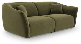 Zielona aksamitna sofa 206 cm Tokyo – Cosmopolitan Design