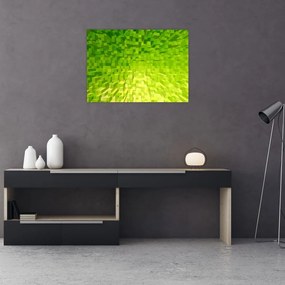 Obraz na szkle - żółto-zielone kostki (70x50 cm)