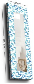Lustro ścienne z drewnianą ramą 40x120 cm – Wallity