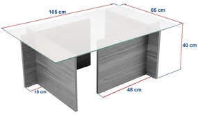 Stolik kawowy Vetrino Walnut