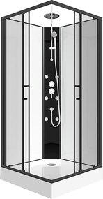 Kabina prysznicowa narożna z hydromasażem - szer. 80 x gł. 80 x wys. 225 cm - KIVORA