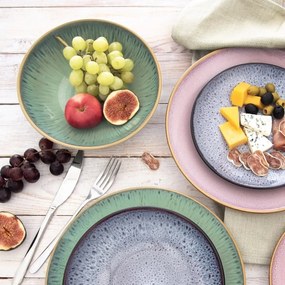 Orion Zestaw ceramicznych talerzy głębokich Glaze zielony 20,5 cm, 6 szt.