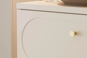 Szafka pod umywalkę DONNA SAND 2S 80cm beż piaskowy z umywalką nablatową WIKI COMAD