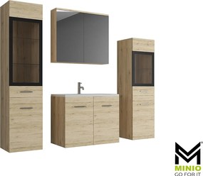 MINIO go for it, Meble łazienkowe MARIT II w kolorze dąb san remo