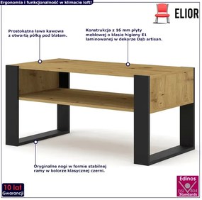Prostokątna Ława Dąb Artisan A4-P41